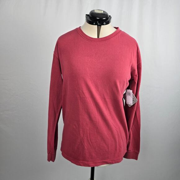 U.S. Apparel Cotton T-Shirt Women's M Barn Red Crew Neck Long Sleeve NWT - Picture 15 of 15